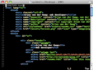 Espcially with the right color scheme, Vim is an awesome editor