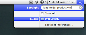 Spotlight folder search